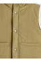 Lcw Kids Khaki Stand Collar Boys' Puffer Vest - 3