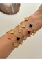 316L Steel Stone White Bracelet Women's Bracelet Gold Double Sided Bracelet - 2
