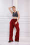 Women's Burgundy Oversize Sweatpants Msc 500Alt - 2