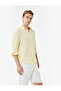 Regular Fit Long Sleeve Buttoned Classic Collar Linen Shirt - 2