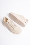 Women's Sneakers Nubuck Gold Detailed Beige Alira - 4