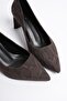 Cobraelle Women's Brown Nubuck Snake Printed Heeled Shoes (6.5 cm) - 3