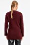 Striped Stone Adhesive Ribbed Tunic Bordo - 4