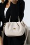 Beige Women's Nubuck Bag Lined with Zipper - Crossbody Shoulder and Handbag Small Size - 8