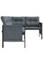 Garden Corner Sofa Anthracite Steel and Textilene - 2