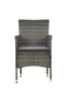 3 Piece Garden Dining Set Grey Poly Rattan and Glass - 8