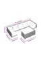 9 Piece Garden Lounge Set with Cushions Poly Rattan Dark Grey - 3