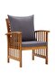 5 Piece Garden Lounge Set with Cushions Solid Acacia Wood - 4