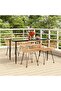 5 Piece Garden Dining Set Poly Rattan