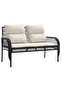 4 Piece Garden Sofa Set with Cushions Black Poly Rattan - 2