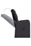 5 Piece Garden Dining Set with Cushions Black - 6