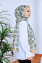 Leaf Patterned Silky Shawl - 3
