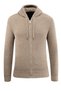 Men's Hooded Zippered Knitwear Beige Cardigan Thessaloniki Knitted Pocketed Classic Fit - 5249K - 3