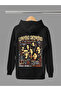 Lynrd Skynyrd Printed Cotton Long Sleeve Ribbed 3 Thread Hooded Rock Sweatshirt