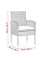 9 Piece Outdoor Dining Set Poly Rattan Grey - 3