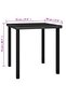 3 Piece Garden Dining Set Poly Rattan Black - 3
