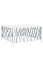 3 Piece Garden Lounge Set with Cushions White Steel - 4