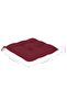 3 Piece Bistro Set with Wine Red Cushions Solid Teak Wood (48997+314887) - 3