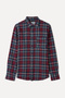 Men's Brick Red Plaid Regular Fit Long Sleeve Shirt - 4