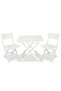 3 Piece Folding Bistro Set Plastic White