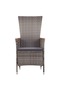 5 Piece Garden Dining Set with Cushions Grey - 2