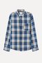 Men's Indigo Regular Fit Plaid Long Sleeve Shirt - 5