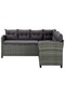 6 Piece Garden Lounge Set with Cushions Poly Rattan Grey - 4