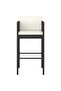 5 Piece Garden Bar Set with Cushions Poly Rattan Black - 2