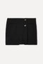 Women's Black Double-Breasted Mini Short Skirt - 4