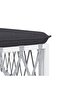 7 Piece Garden Lounge Set with Cushions White Steel - 6