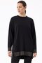 Stone Printed rayon tunic black