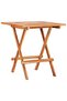 3 Piece Bistro Set with Taupe Cushions Solid Teak Wood - 7