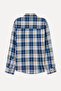 Men's Indigo Regular Fit Plaid Long Sleeve Shirt - 6