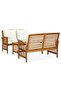 3 Piece Garden Lounge Set with Cushions Solid Acacia Wood