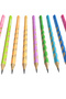 Jumbo Right-Handed Left-Handed Grip Pen Ellipse Indented Triangle Pencil My First Pen - Purple - 5