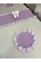 3 Piece Ruffle Set 2 American Table Napkins + 1 Ruffle Runner - 3