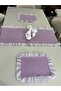 3 Piece Ruffle Set 2 American Table Napkins + 1 Ruffle Runner - 4