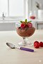 Set of 6 Stainless Steel Purple Dessert Spoons - 2