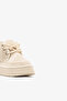 Beige Suede Fur Lined High Sole Lace-Up Women's Boots - 4