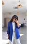 Cobalt Blue Sleeves Layered Lined Jacket - 4