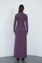 Dora Women's Maxi Length Turtleneck Sandy Dress-Dusty Rose - 5