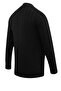 Men's Lined Knitwear Black Coat with Stand Collar Steel Knit Pattern Classic Fit - 5209t - 4