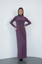 Dora Women's Maxi Length Turtleneck Sandy Dress-Dusty Rose - 9