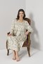 Women's Floral Print Long Sleeve Nightgown C3T0N91 - 4