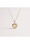 Gold Color Heart Model Stone Necklace – Elegant and Stylish Women's Jewelry