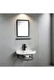 Wall Hung Basin with Mirror & Holder – Modern Vanity Set, Space-Saving & Durable