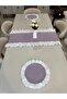 3 Piece Ruffle Set 2 American Table Napkins + 1 Ruffle Runner - 3
