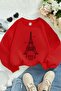 3 Yarn Combed Cotton Eyfel Printed Unisex Children's Sweat