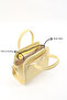 Yellow Shk219 Faux Leather, Zippered, Two Compartments, Adjustable Strap, Hand, Arm and Shoulder Bag - 5