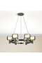 Modena Chandelier – Clear & Black Glass, E14x6 Bulbs, 60cm Diameter, Elegant Home Light